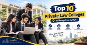 Read more about the article Top 10 Private Law Colleges in Bangalore (2026): Fees, Admissions, Faculty, Cutoff & Rankings